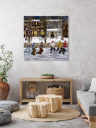 Sans titre by Nicole Laporte on GIANT ART - red winter scenes artistes du québec