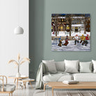 Sans titre by Nicole Laporte on GIANT ART - red winter scenes artistes du québec