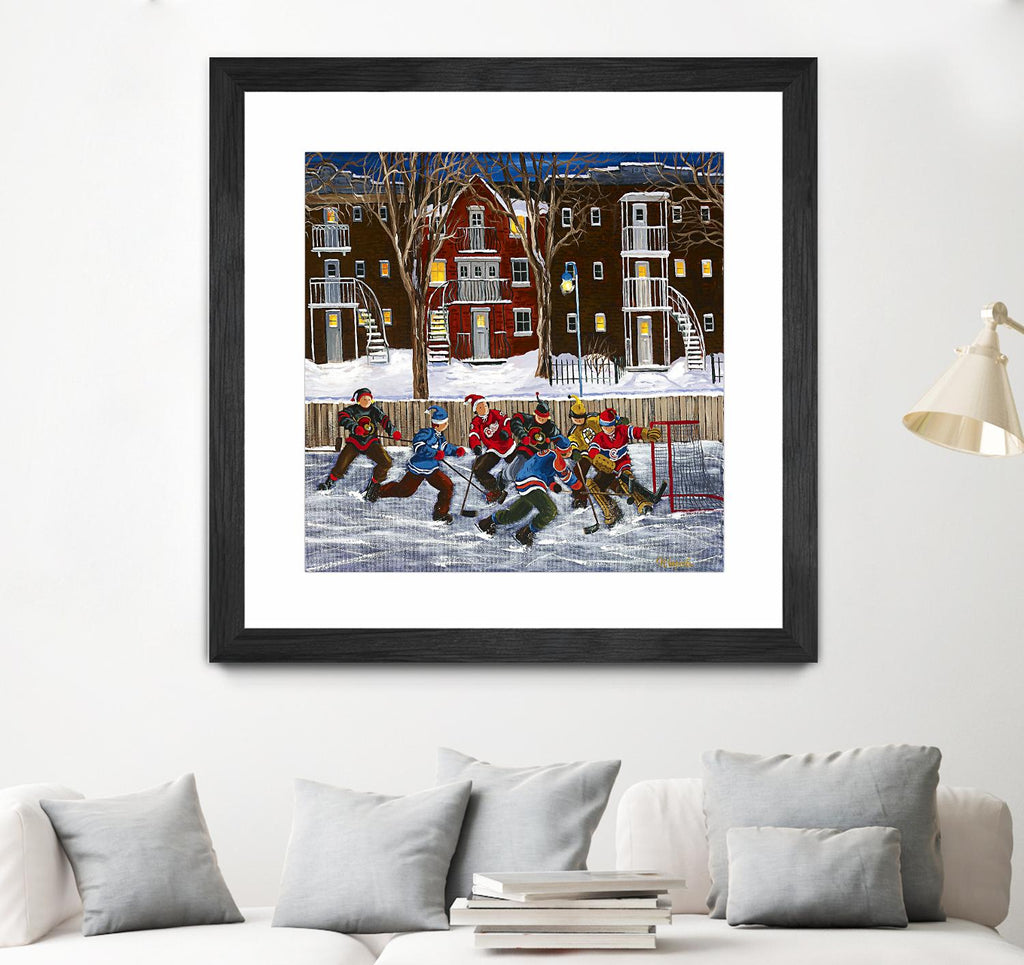 After School 1 by Nicole Laporte on GIANT ART - white art for kids  hockey
