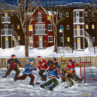 After School 1 by Nicole Laporte on GIANT ART - white art for kids  hockey