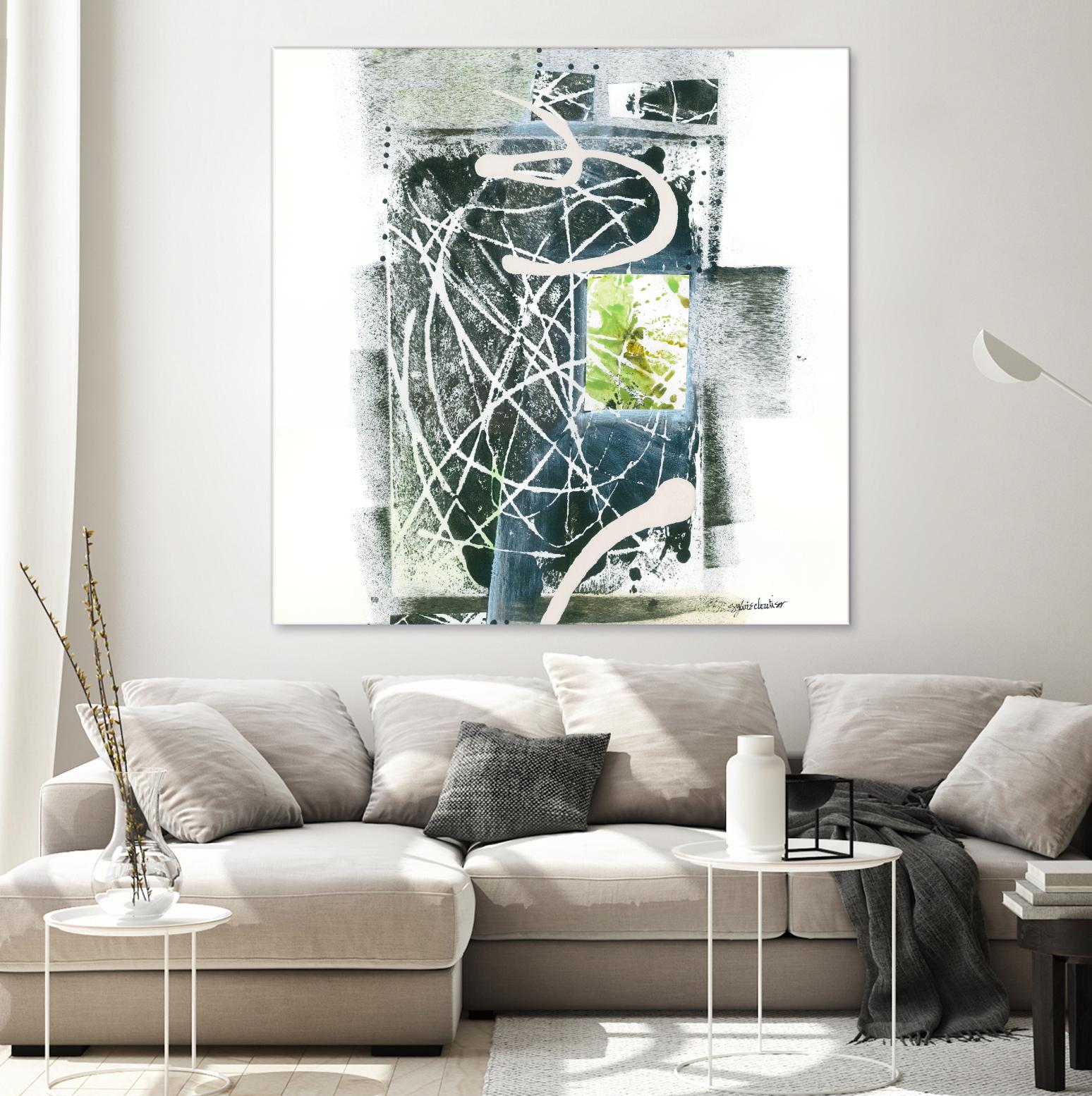 Sans titre by Sylvie Cloutier on GIANT ART - green abstract