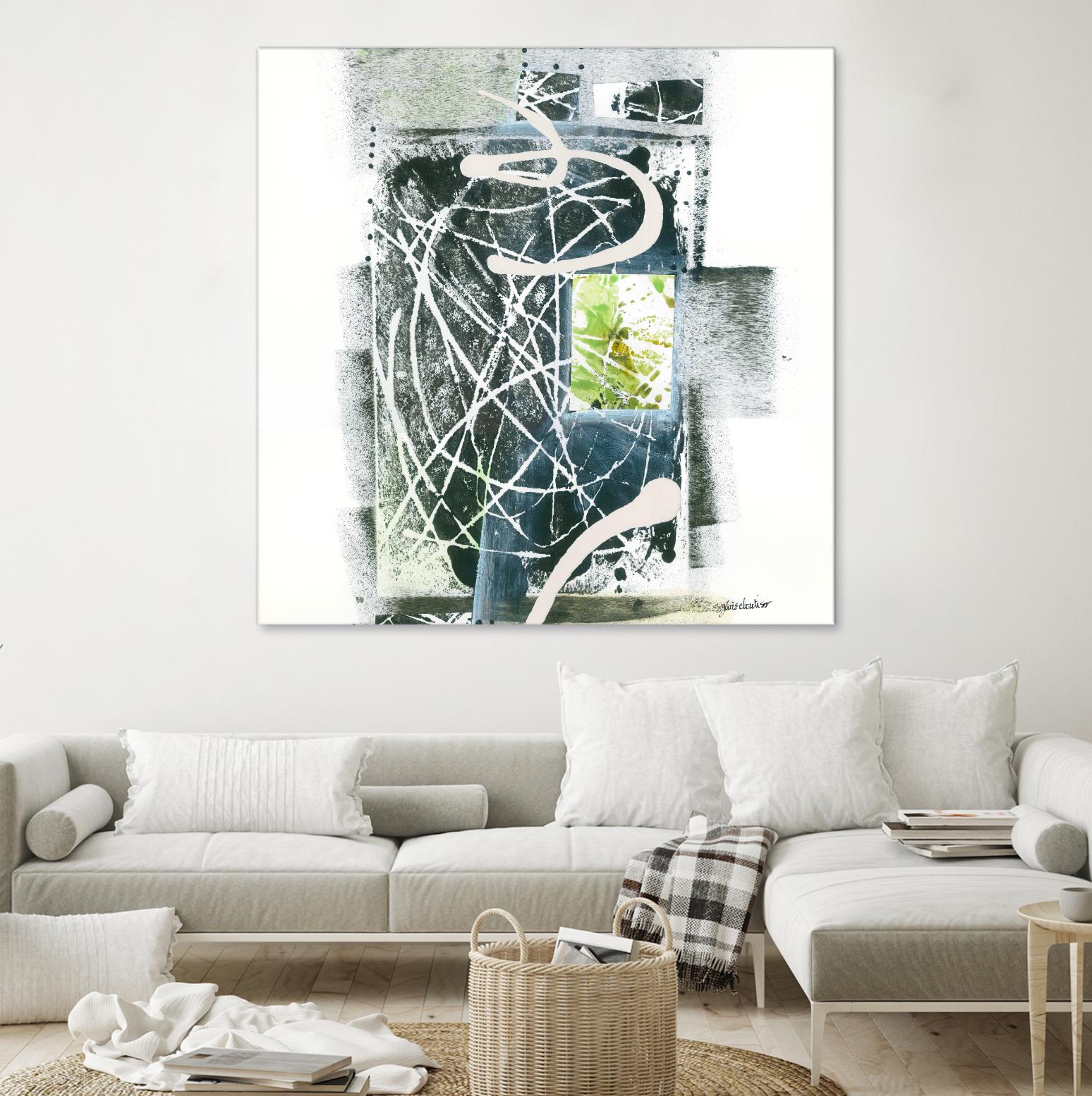 Sans titre by Sylvie Cloutier on GIANT ART - green abstract