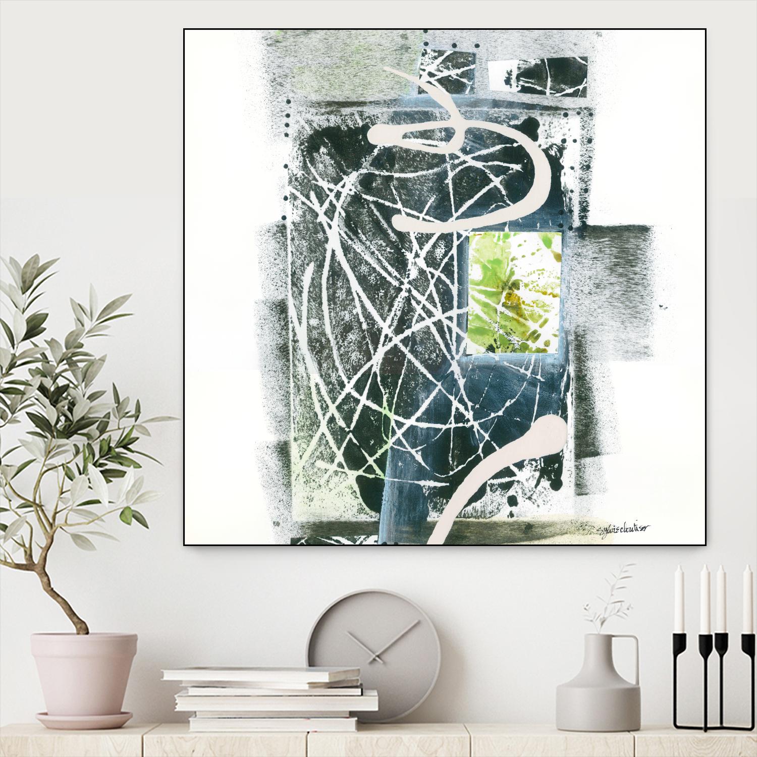 Sans titre by Sylvie Cloutier on GIANT ART - green abstract