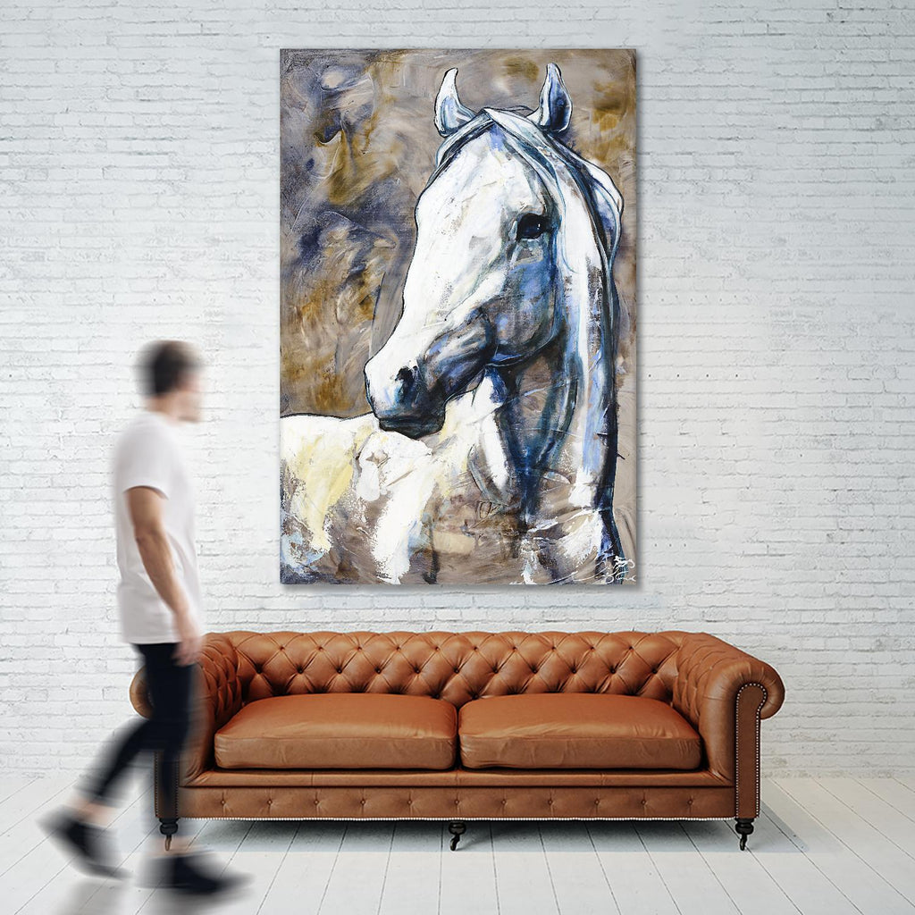 Lily of the valley by Marie Andrée Leblond on GIANT ART - beige animals horse