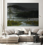 Le lac vaseau by Yvon Lemieux on GIANT ART - green landscape