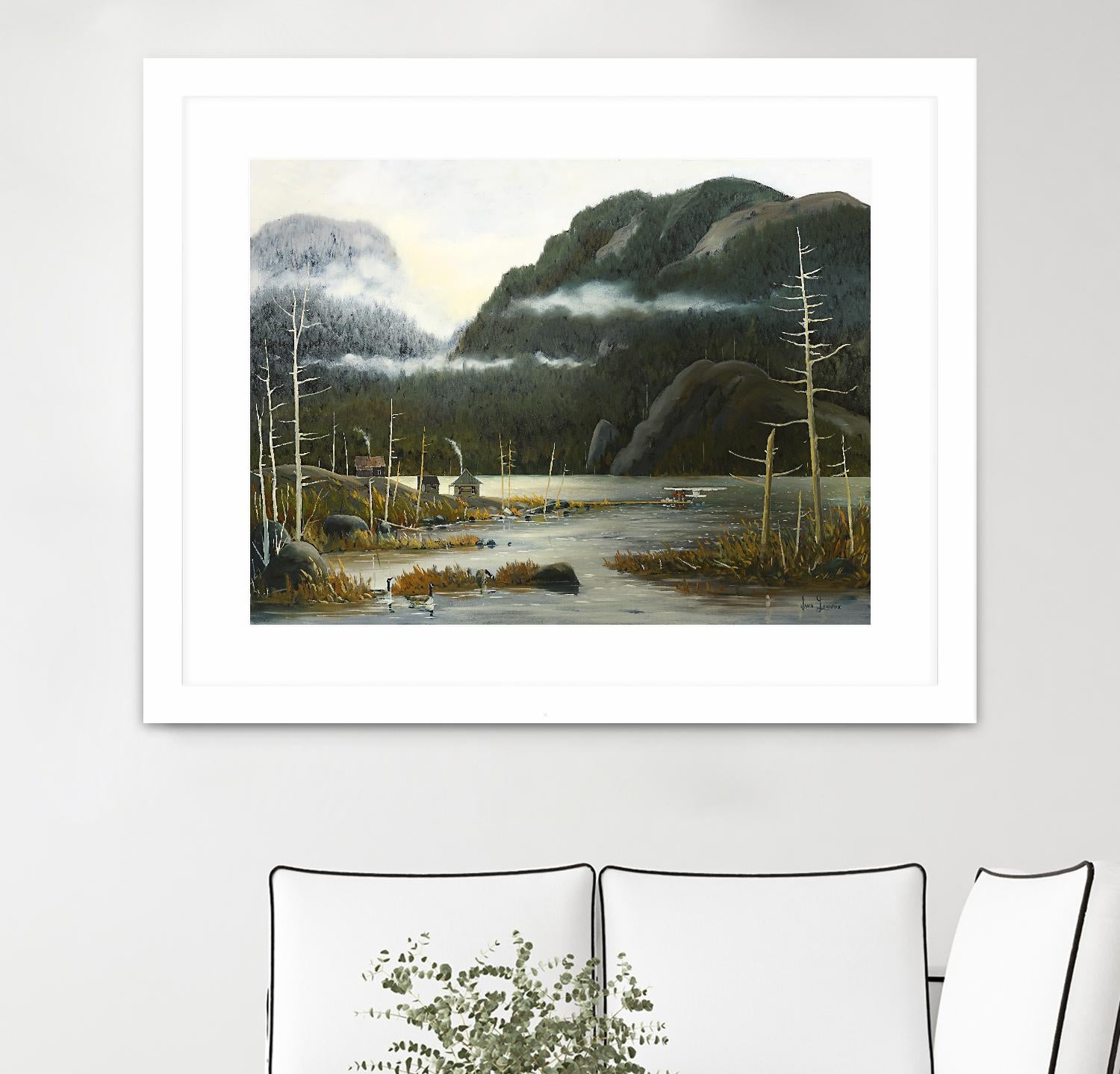 Départ pour la chasse by Yvon Lemieux on GIANT ART - green landscape