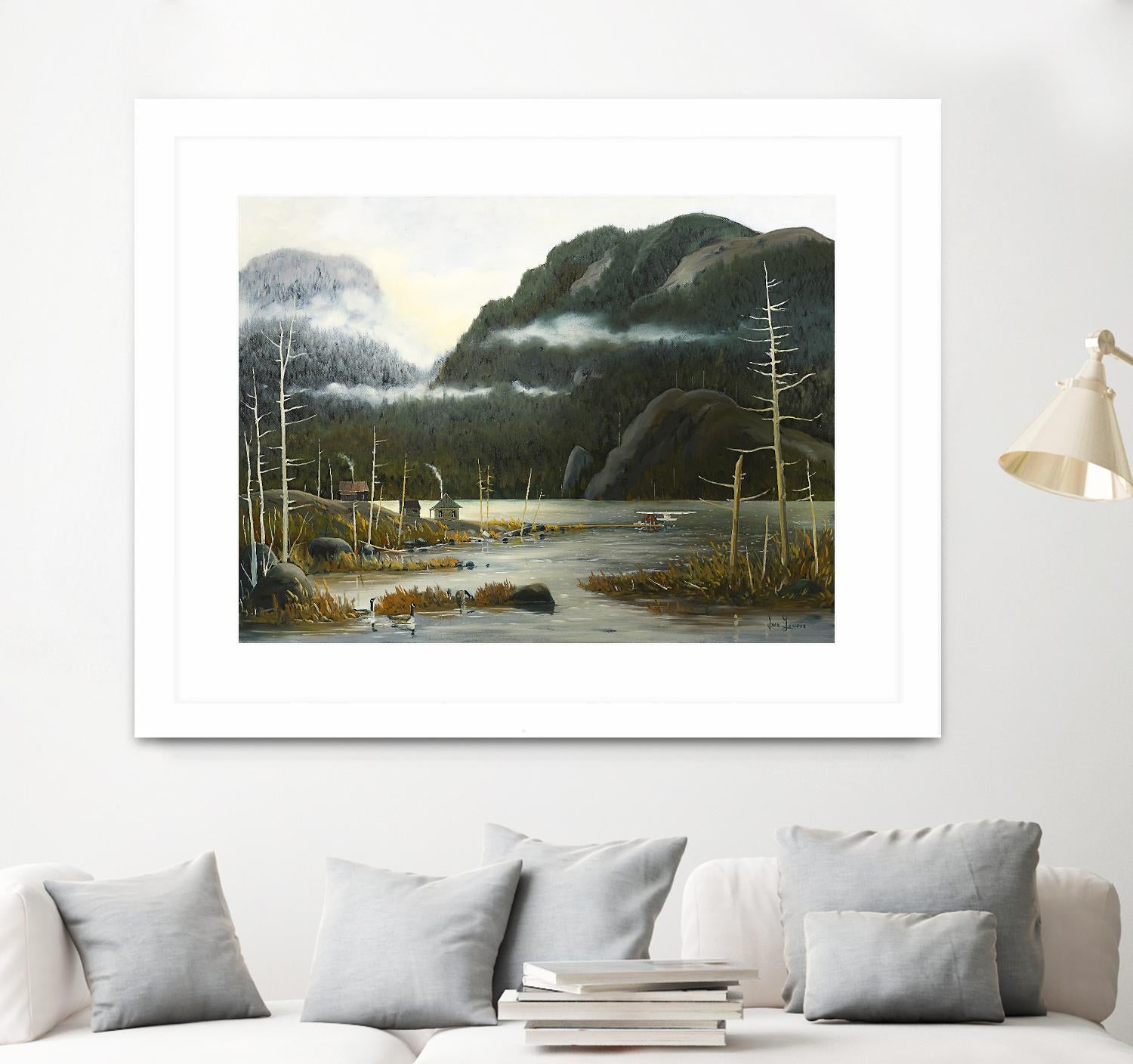 Départ pour la chasse by Yvon Lemieux on GIANT ART - green landscape