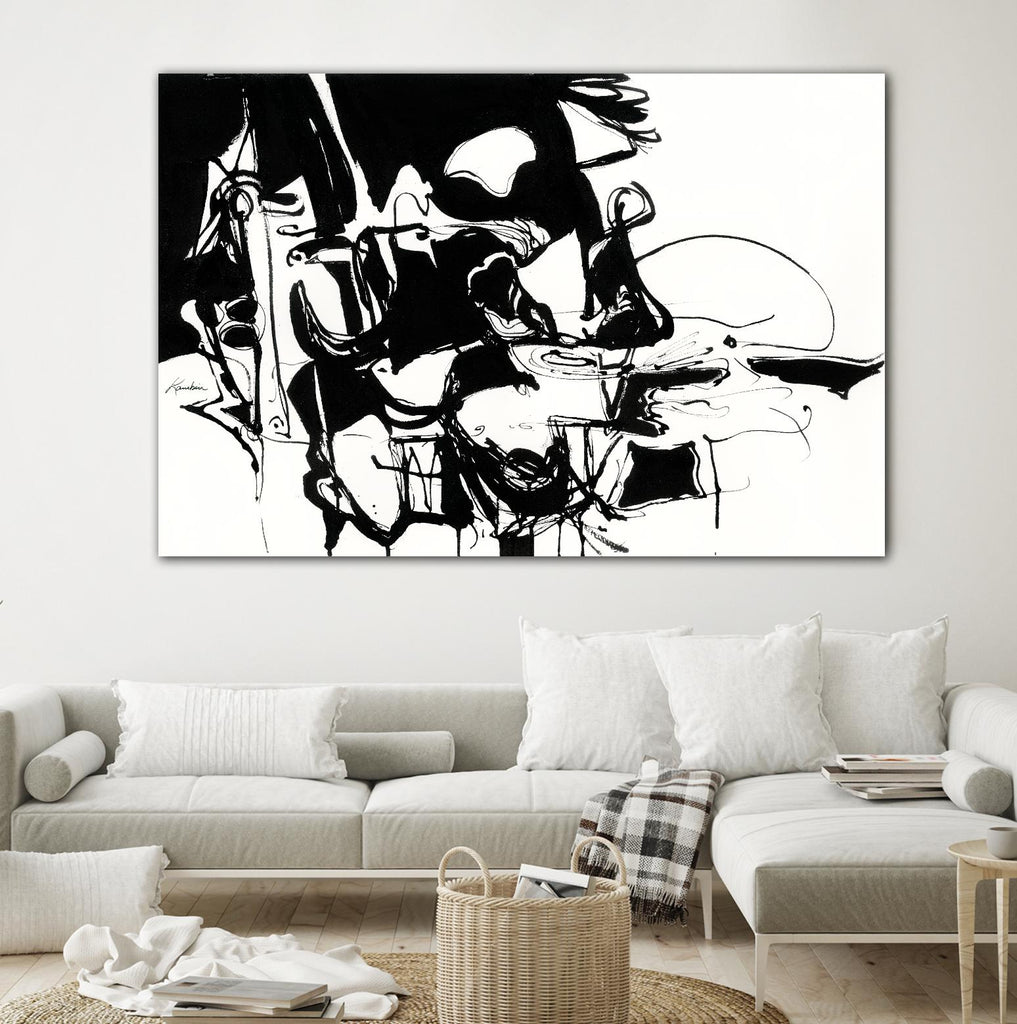 Black 1 by Diane Lambin on GIANT ART - white abstract