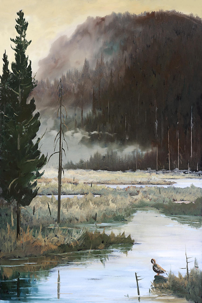 Marais du Nord par Yvon Lemieux sur GIANT ART - paysage brun