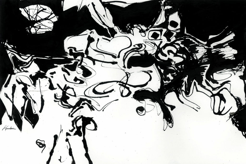 Black 3 de Diane Lambin sur GIANT ART - abstrait blanc