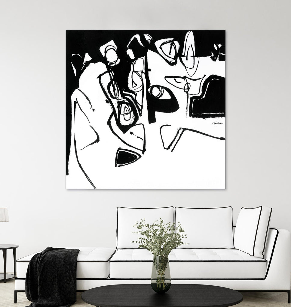 Black 7 de Diane Lambin sur GIANT ART - abstrait blanc