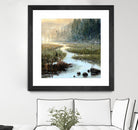 Un matin à Salzbourg by Yvon Lemieux on GIANT ART - green landscape