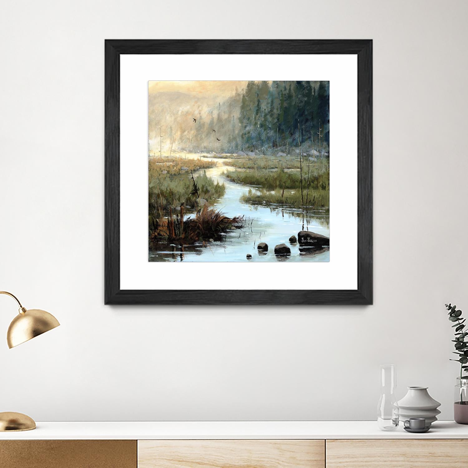 Un matin à Salzbourg by Yvon Lemieux on GIANT ART - green landscape