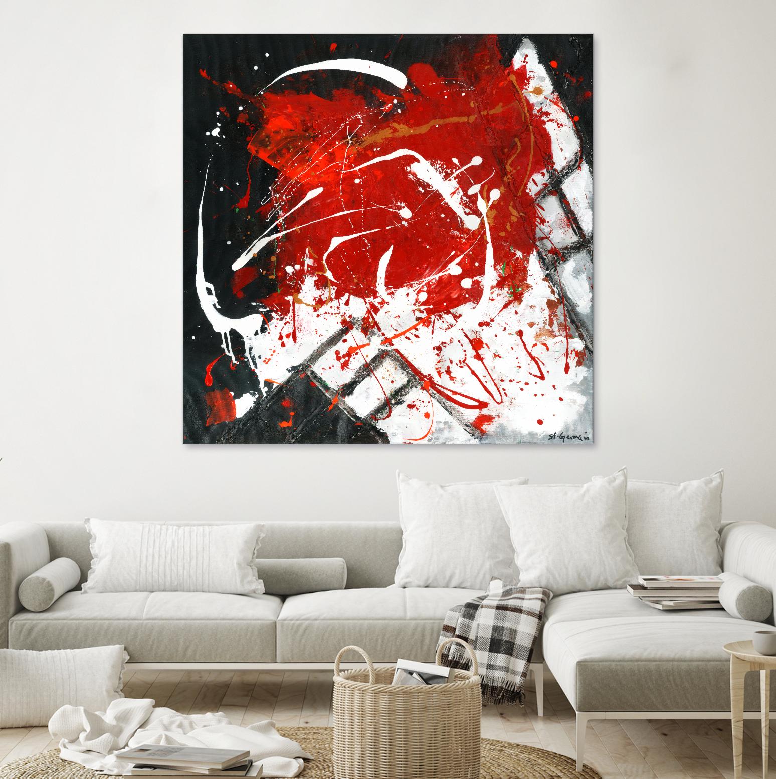 L'univers en couleur by Carole St-Germain on GIANT ART - black abstract