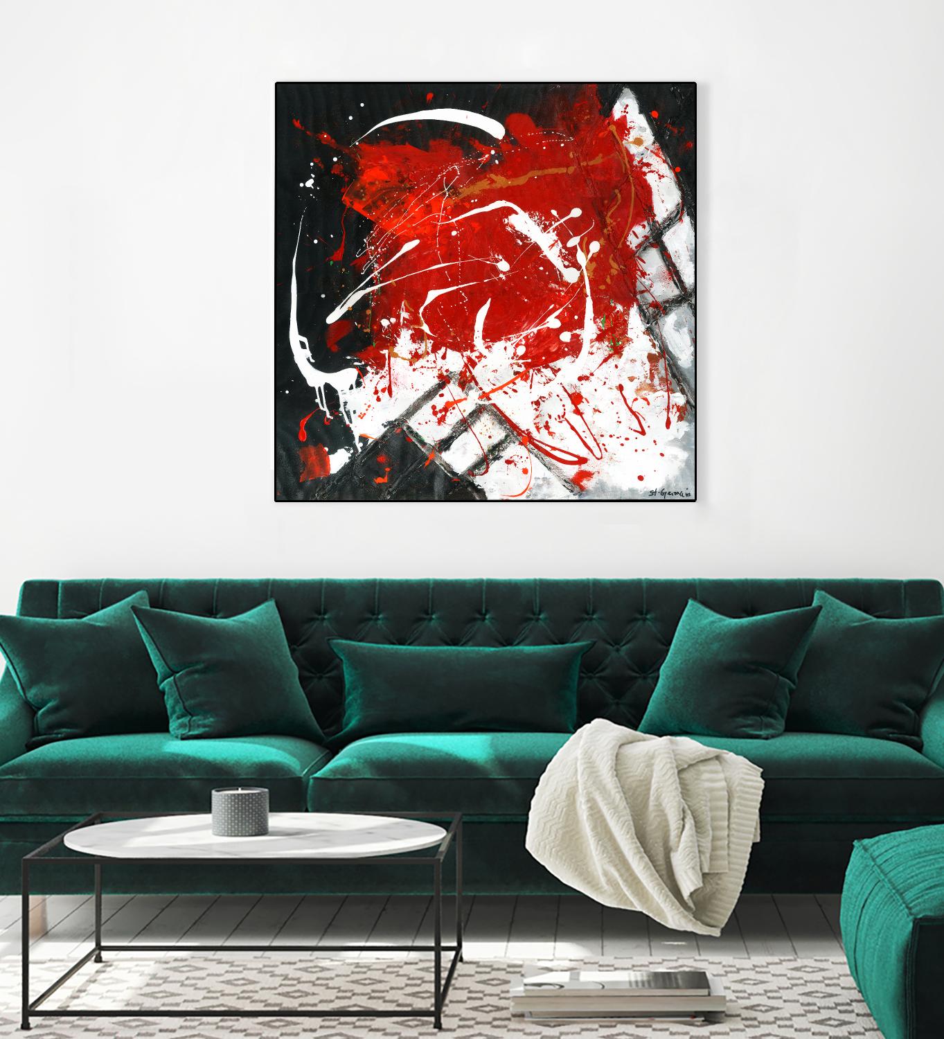L'univers en couleur by Carole St-Germain on GIANT ART - black abstract