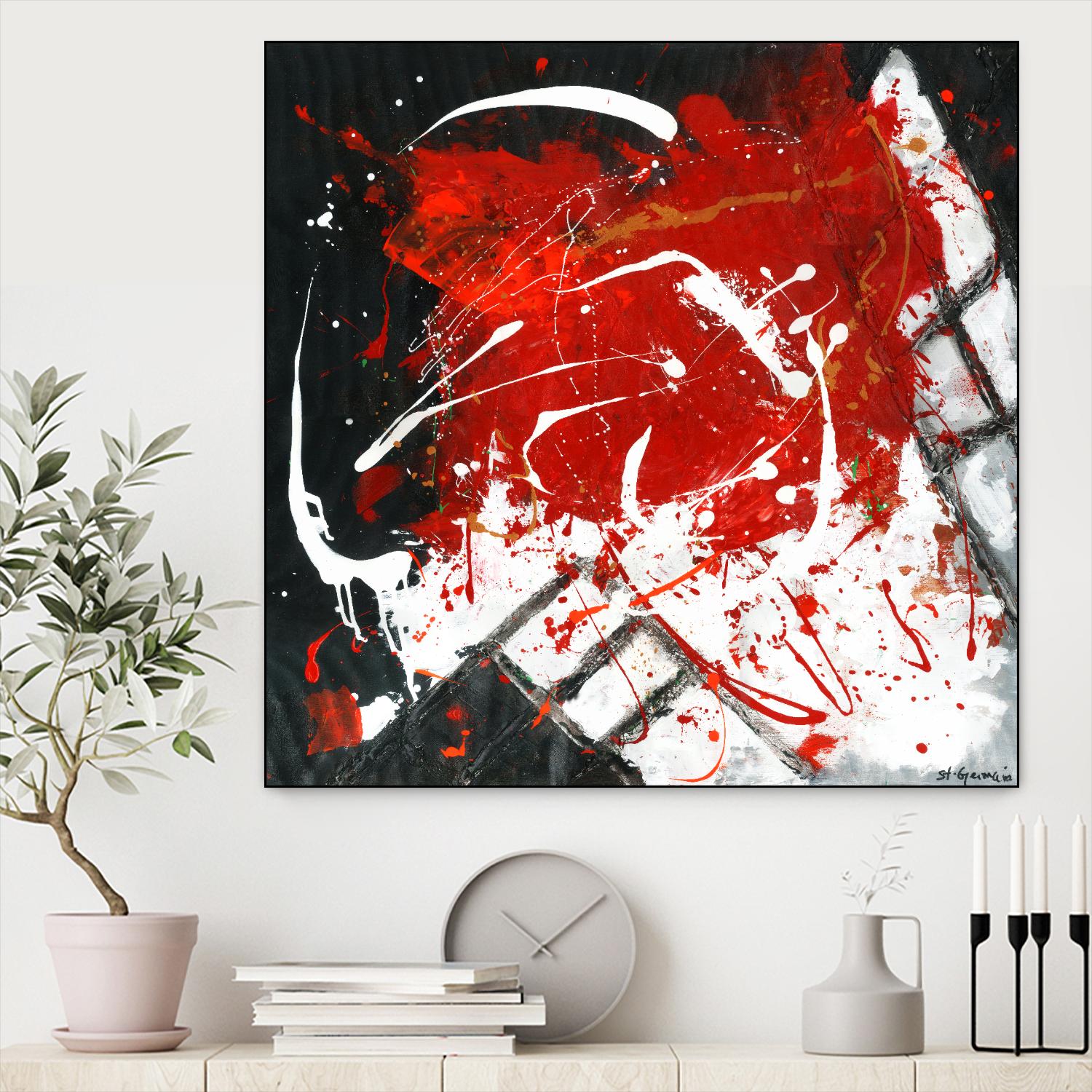 L'univers en couleur by Carole St-Germain on GIANT ART - black abstract