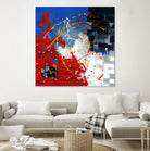 Les traces à suivre by Carole St-Germain on GIANT ART - blue abstract