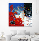 Les traces à suivre by Carole St-Germain on GIANT ART - blue abstract