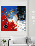 Les traces à suivre by Carole St-Germain on GIANT ART - blue abstract