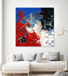 Les traces à suivre by Carole St-Germain on GIANT ART - blue abstract