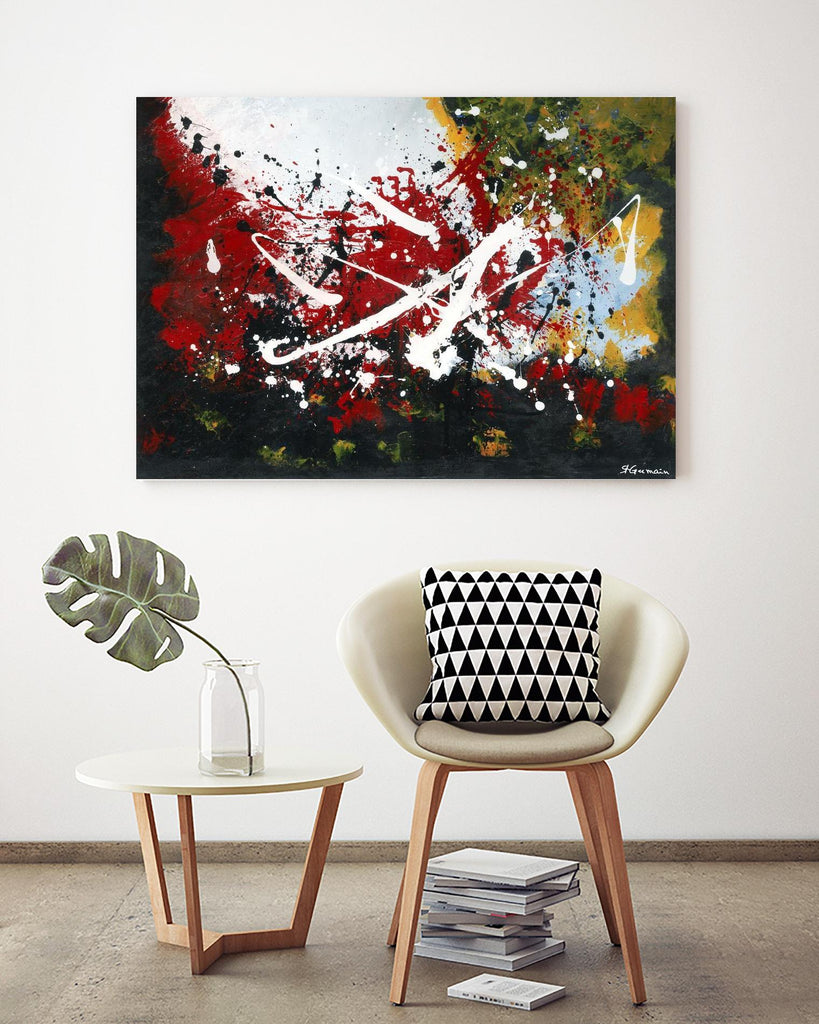 Bien enraciné by Carole St-Germain on GIANT ART - red abstract artistes du québec