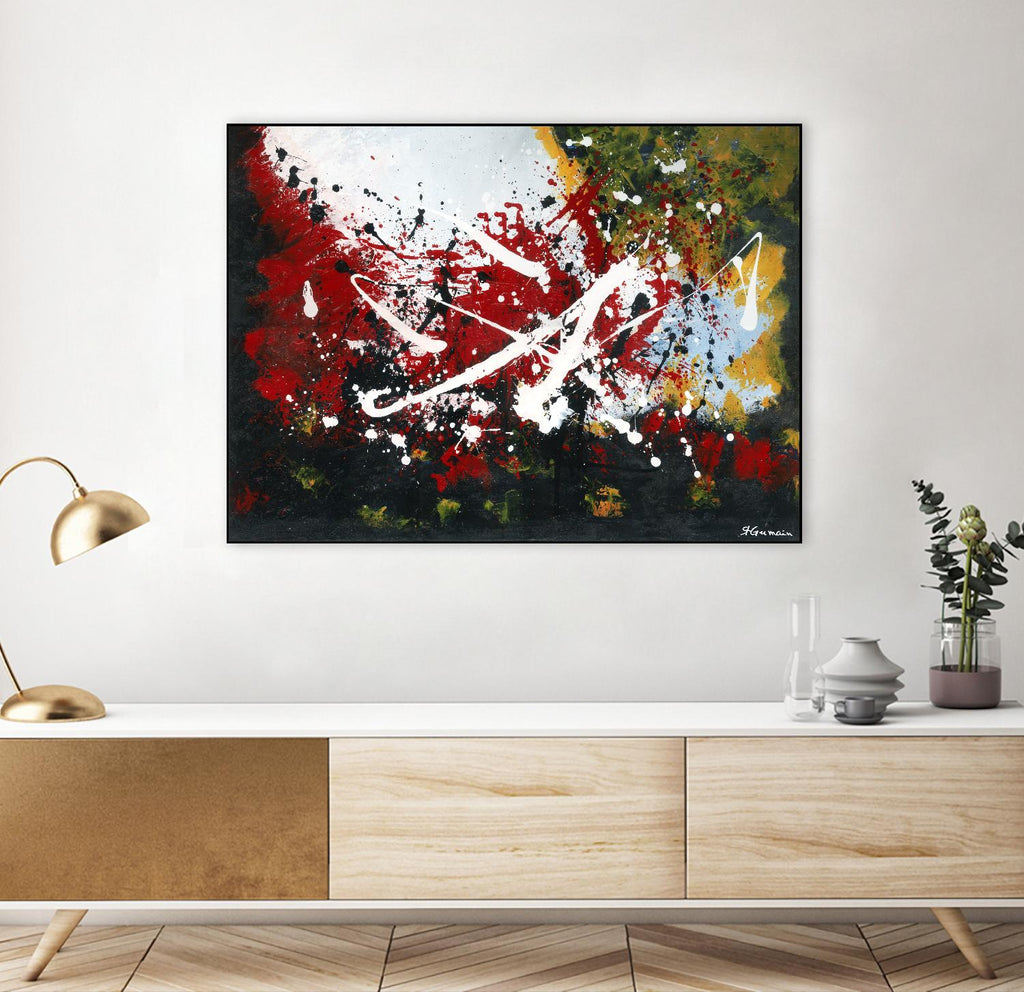 Bien enraciné by Carole St-Germain on GIANT ART - yellow abstract