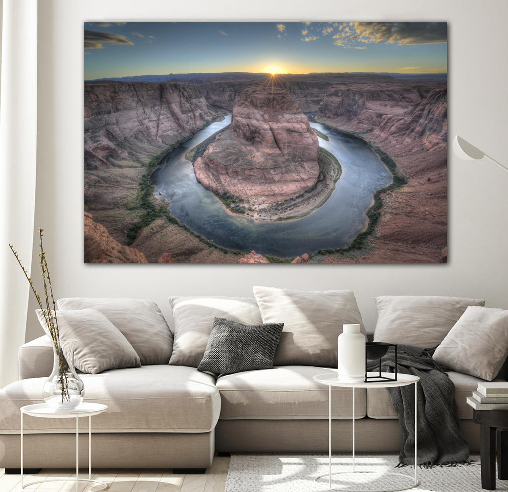 Horeshoe Bend along the Colorado River by Nick Jackson on GIANT ART - brown landscape