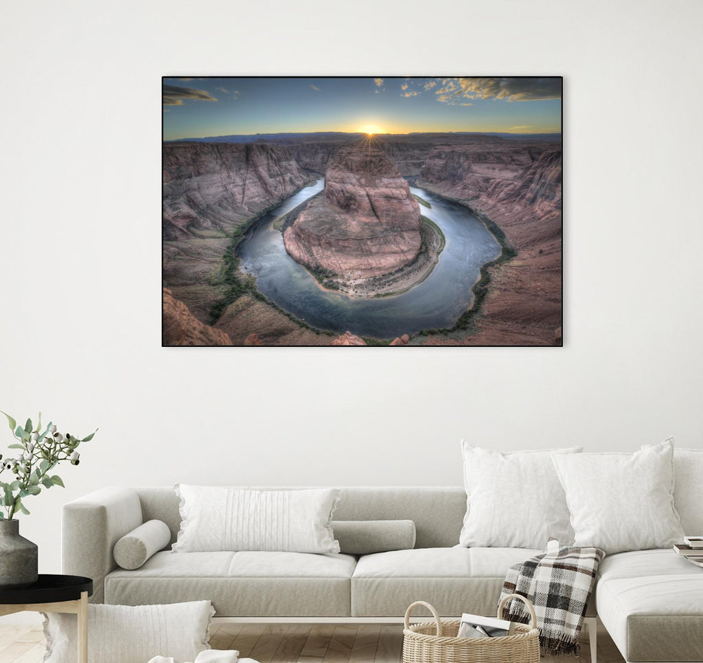 Horeshoe Bend along the Colorado River by Nick Jackson on GIANT ART - brown landscape