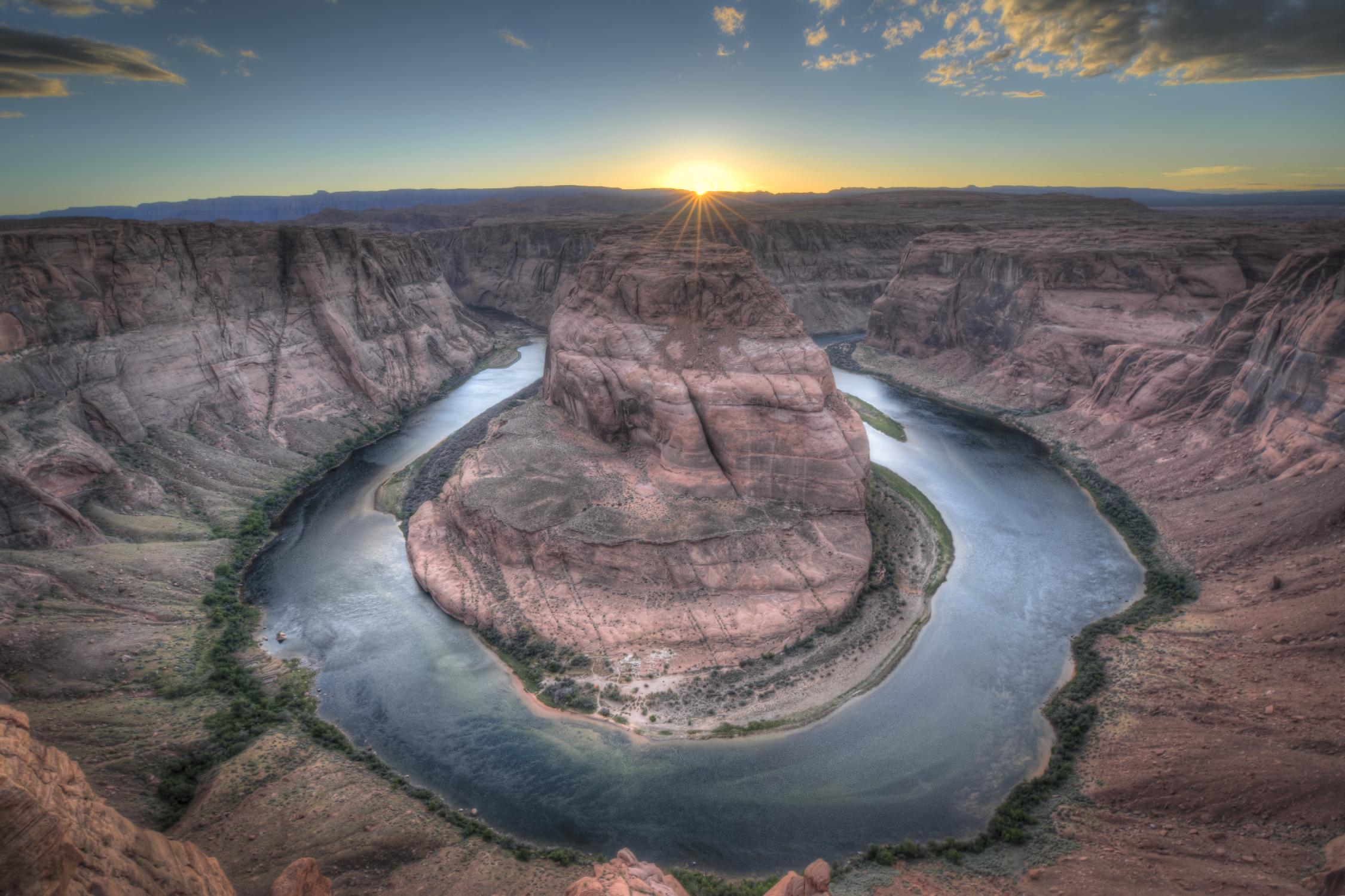 Horeshoe Bend le long du fleuve Colorado par Nick Jackson sur GIANT ART - paysage marron