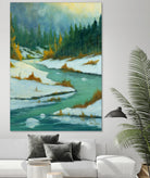 Le dégel by Yvon Lemieux on GIANT ART - green landscape