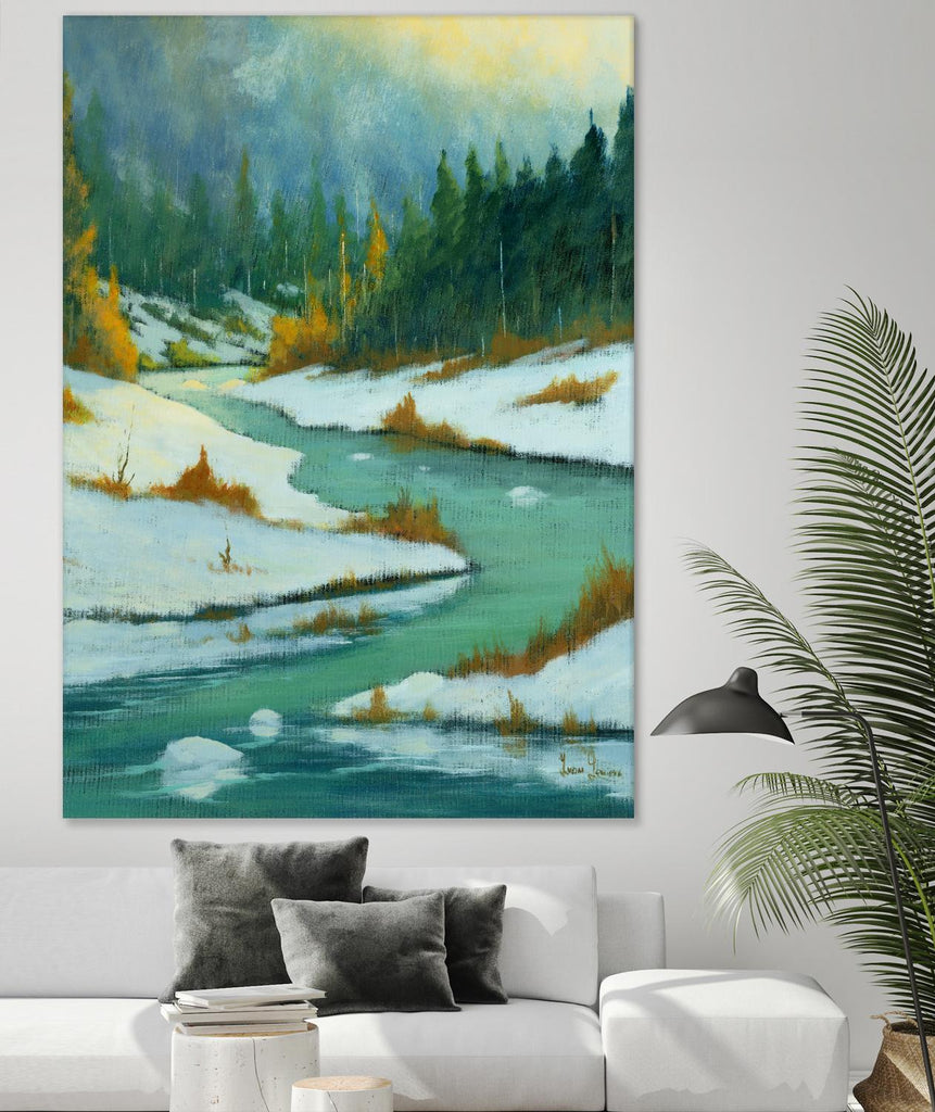 Le dégel par Yvon Lemieux sur GIANT ART - paysage vert