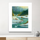 Le dégel by Yvon Lemieux on GIANT ART - green landscape artistes du québec