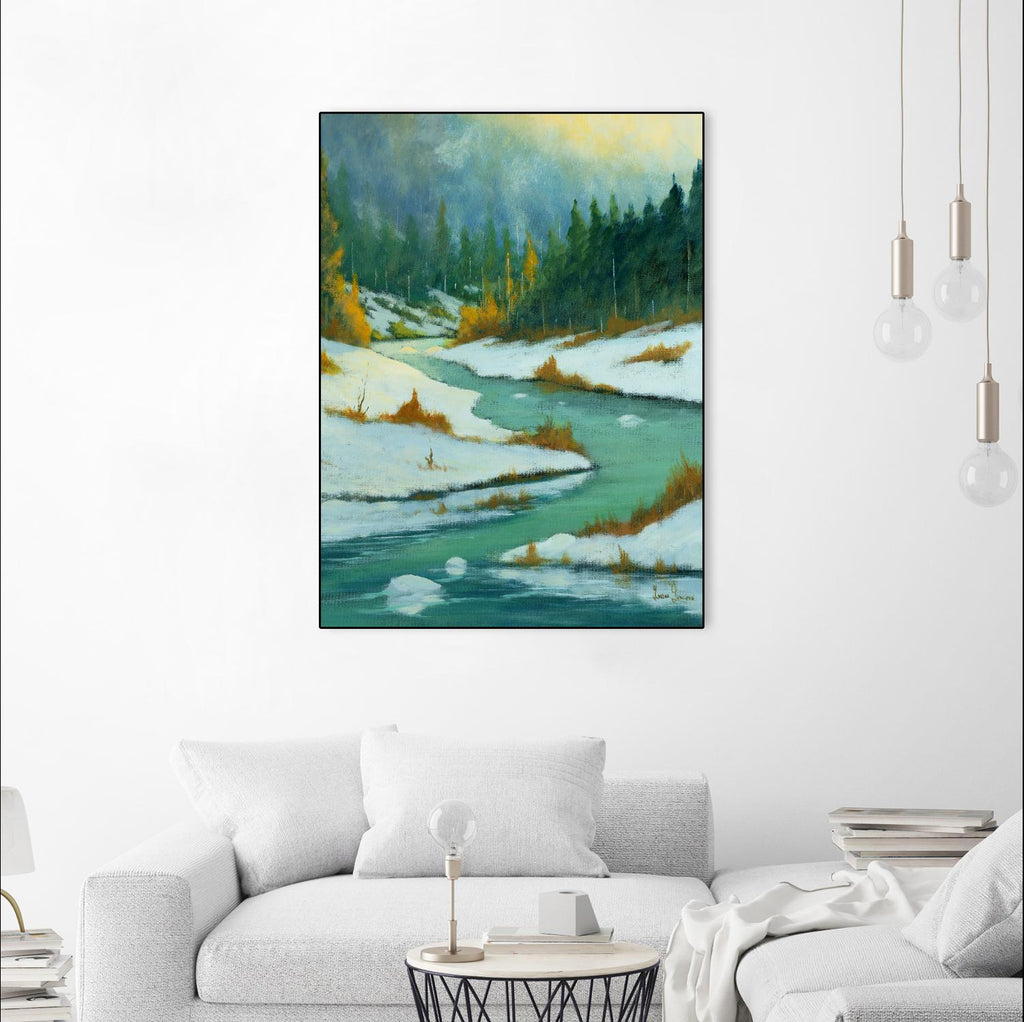 Le dégel par Yvon Lemieux sur GIANT ART - paysage vert