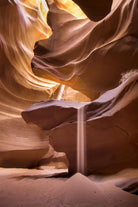 Sand pours through Antelope Canyon by Nick Jackson on GIANT ART - yellow landscape