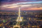 The sparkling lights of the Eiffel Tower by Nick Jackson on GIANT ART - pink city scene