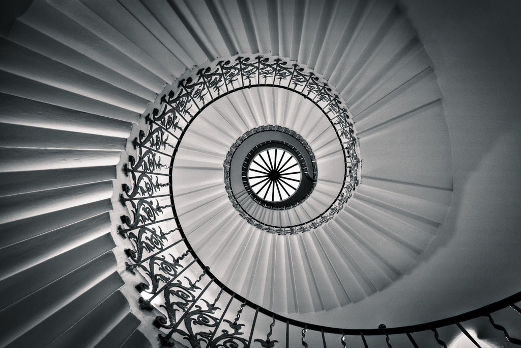 The Tulip Staircase, Greenwich by Nick Jackson on GIANT ART - black architectural