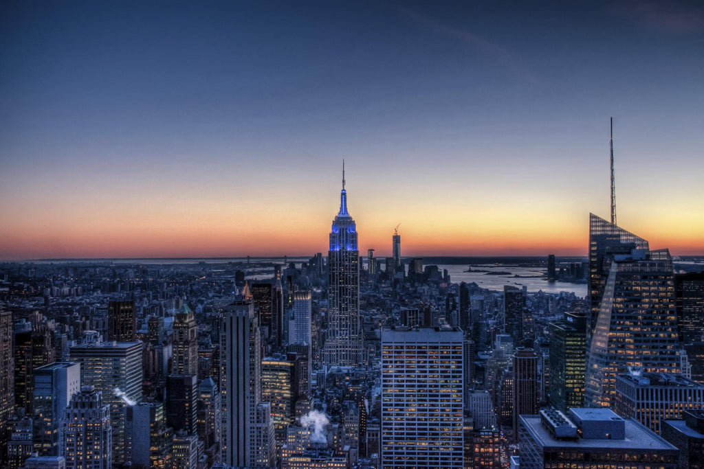 Top of the Rockefeller Center, New York by Nick Jackson on GIANT ART - blue city scene