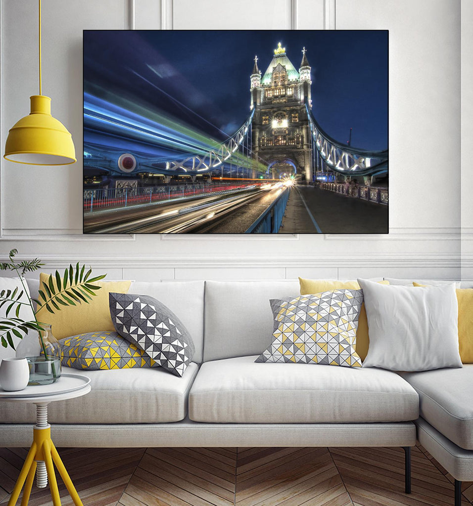 Tower Bridge traffic by Nick Jackson on GIANT ART - green city scene