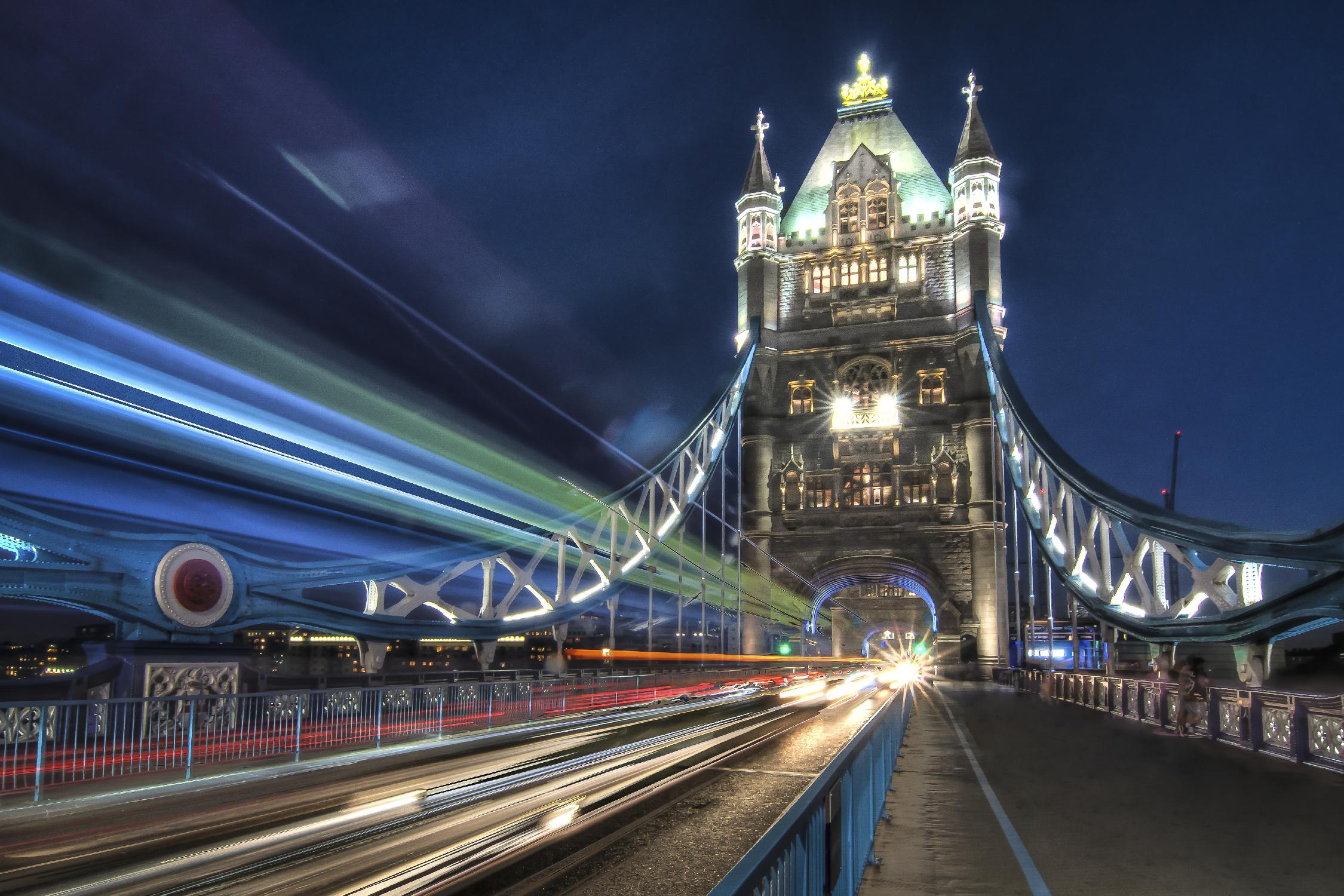 Tower Bridge traffic by Nick Jackson on GIANT ART - green city scene