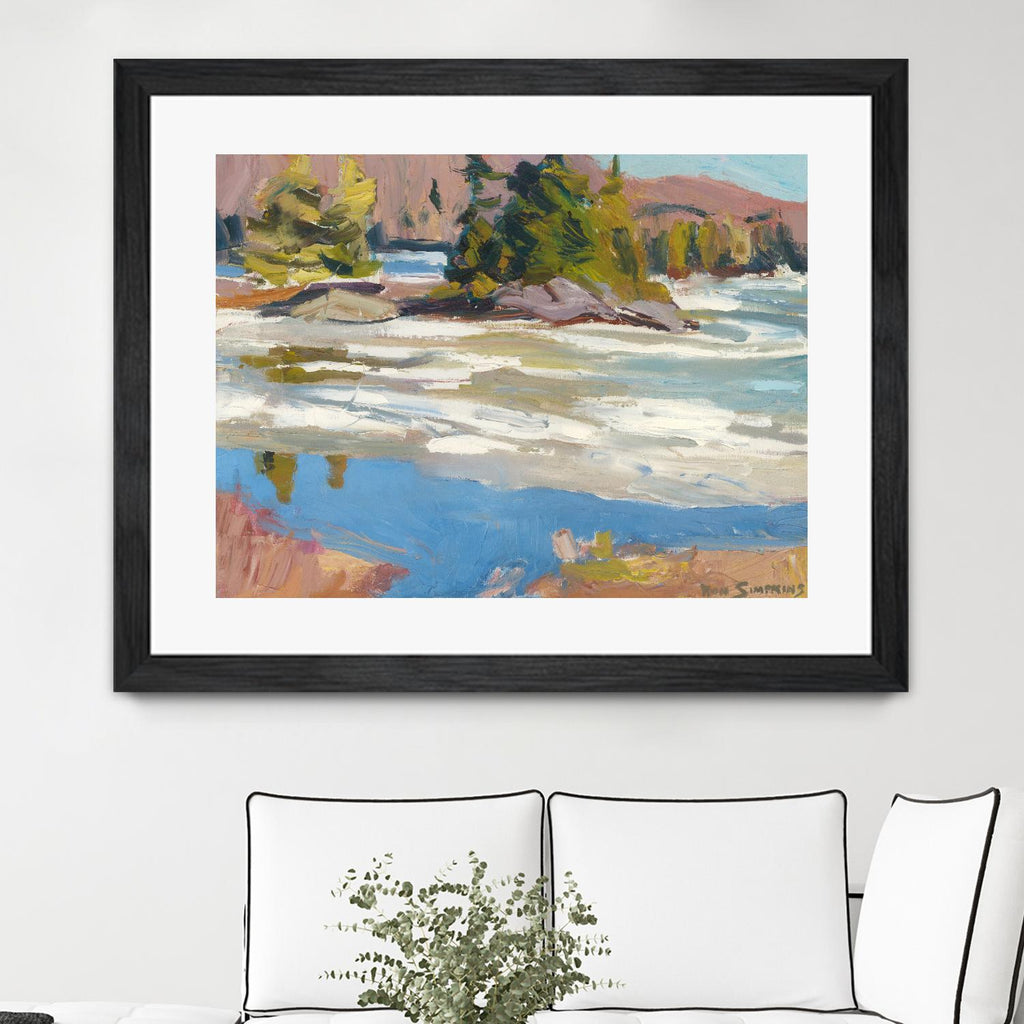 Little Running River by Ron Simpkins on GIANT ART - green landscape canadien