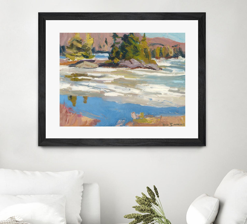 Little Running River by Ron Simpkins on GIANT ART - green landscape canadien