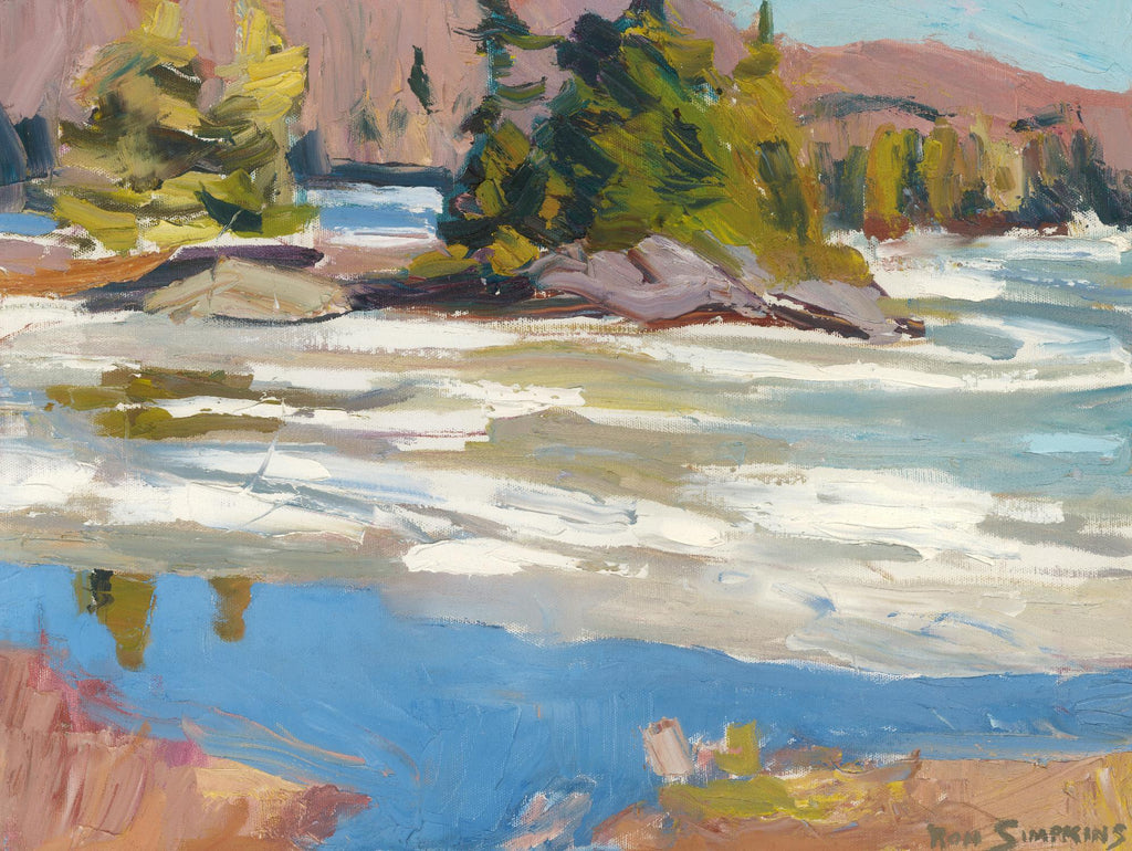 Little Running River par Ron Simpkins sur GIANT ART - paysage bleu