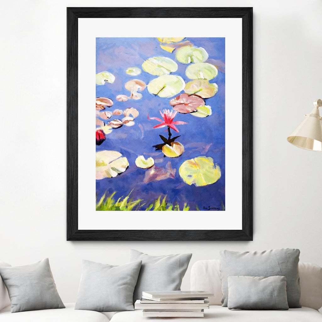 Nature's Beauty is Simple by Ron Simpkins on GIANT ART - green botanical water lilies