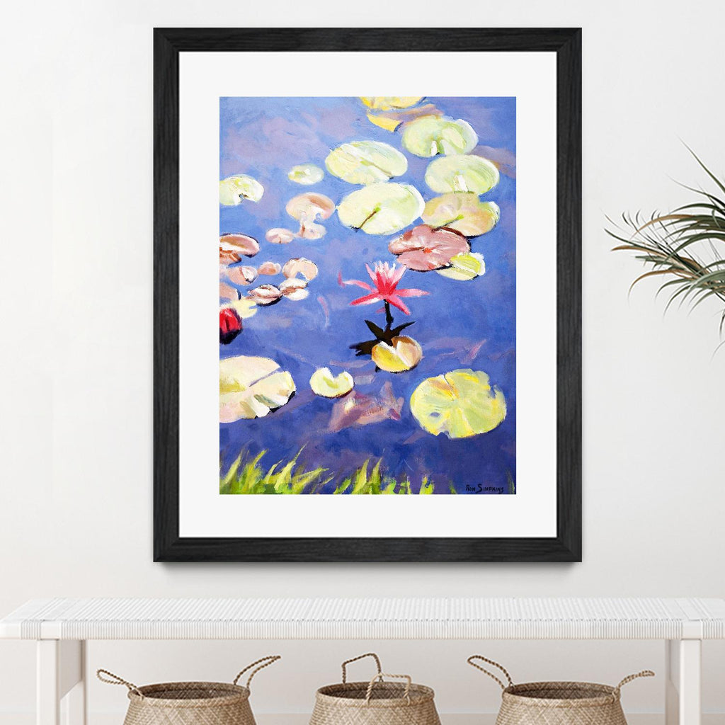 Nature's Beauty is Simple by Ron Simpkins on GIANT ART - green botanical water lilies