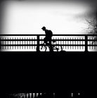 Lone Rider by Jean-François Dupuis on GIANT ART - white black & white bicyclette