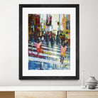 Vie City by Marc Archambault on GIANT ART - orange figurative pietons