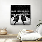 Piano XI by Jean-François Dupuis on GIANT ART - white black & white piano key