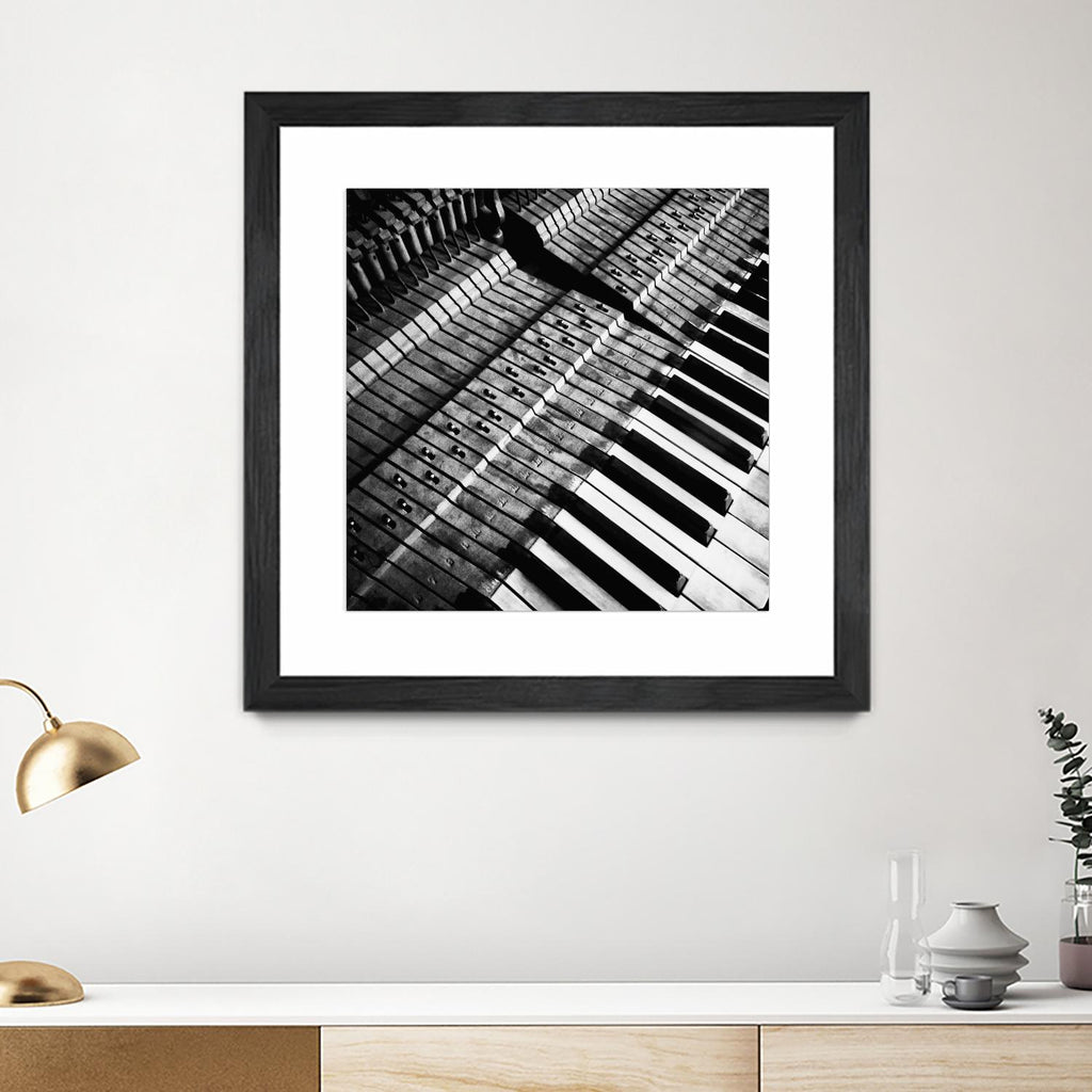 Piano XVI by Jean-François Dupuis on GIANT ART - white black & white piano