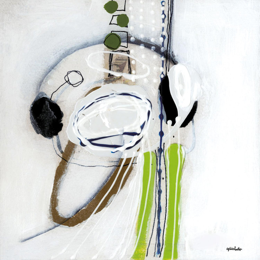 Tour de piste 4 by Sylvie Cloutier on GIANT ART - green abstract