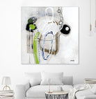 Tour de piste 3 by Sylvie Cloutier on GIANT ART - green abstract